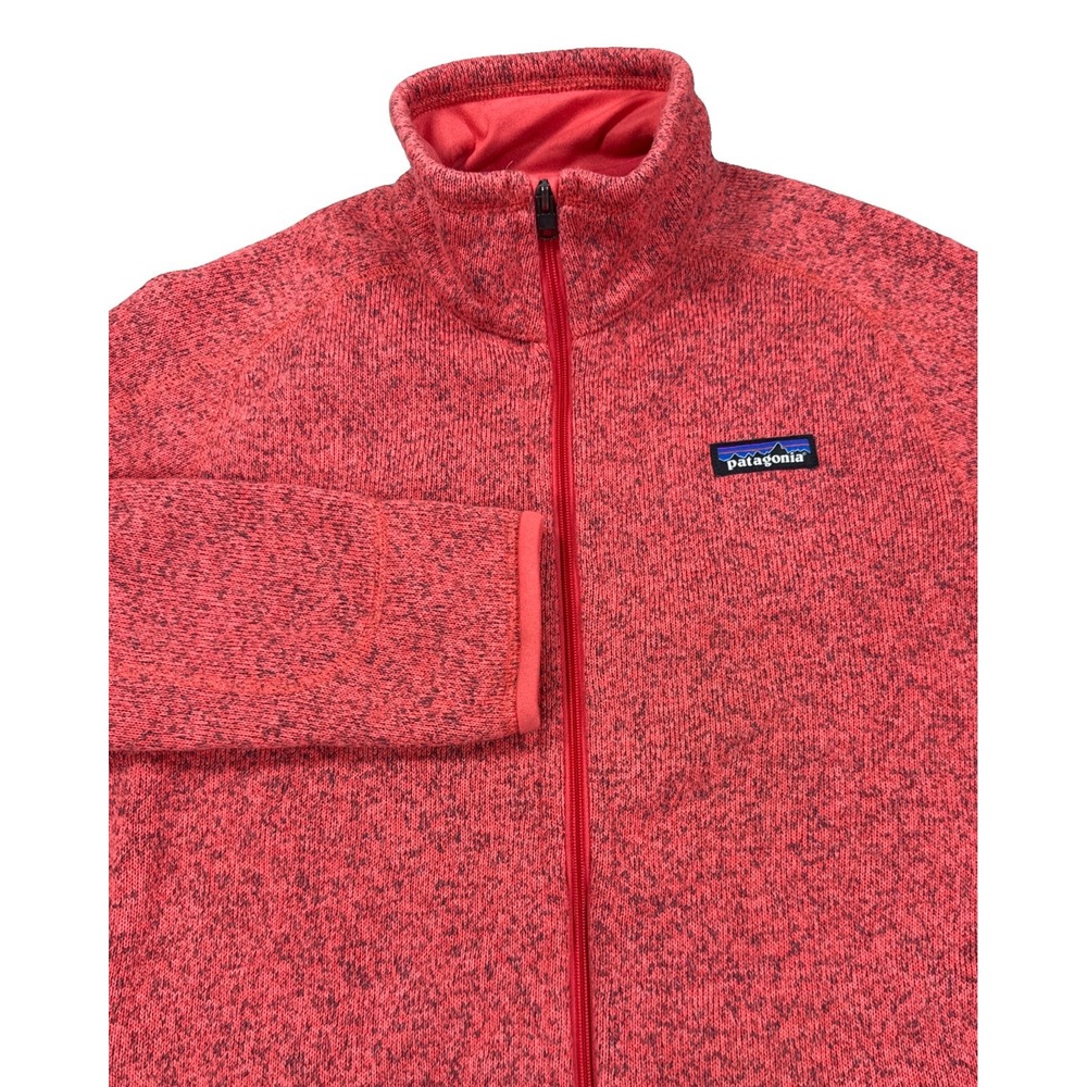 PATAGONIA Better Sweater  Jacket Women's M Coral Orange Medium Full Zip Pockets